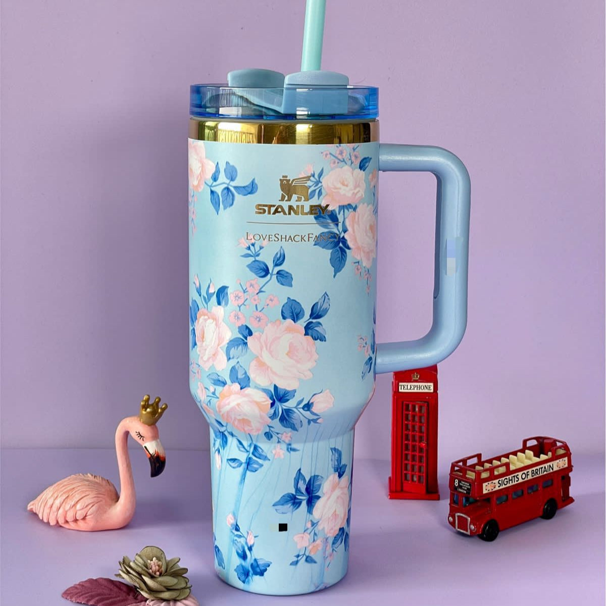 Stainless Steel Flower Design Tumbler With Lid, Vacuum Insulated Car Mug, Thermal Iced Bottle Stainless Steel Flower Design Tumbler With Lid, Vacuum Insulated Car Mug, Thermal Iced Bottle